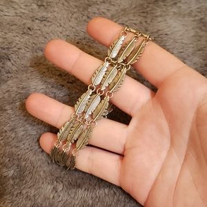 Metal Feather Bracelet